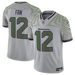 Seattle Seahawks #12 Fan Gray 2025 F.U.S.E. ¡°Rivalries¡± Vapor Untouchable Limited Stitched Jersey