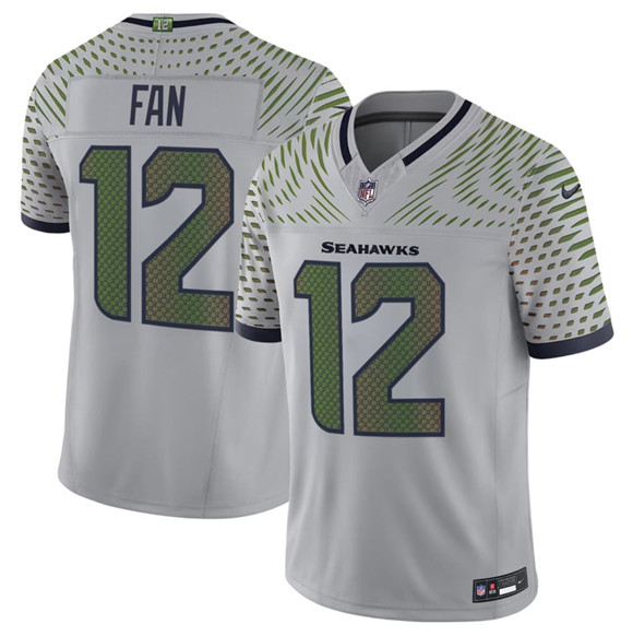 Seattle Seahawks #12 Fan Gray 2025 F.U.S.E. ¡°Rivalries¡± Vapor Untouchable Limited Stitched Jersey