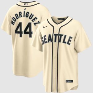 Seattle Mariners #44 Julio Rodriguez Cream Jersey