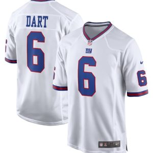New York Giants Jaxson Dart Nike White Alternate Vintage White Game Jersey
