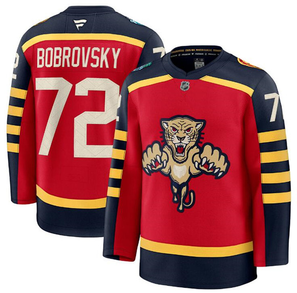 Florida Panthers #72 Sergei Bobrovsky Red 2026 Winter Classic Stitched Jersey