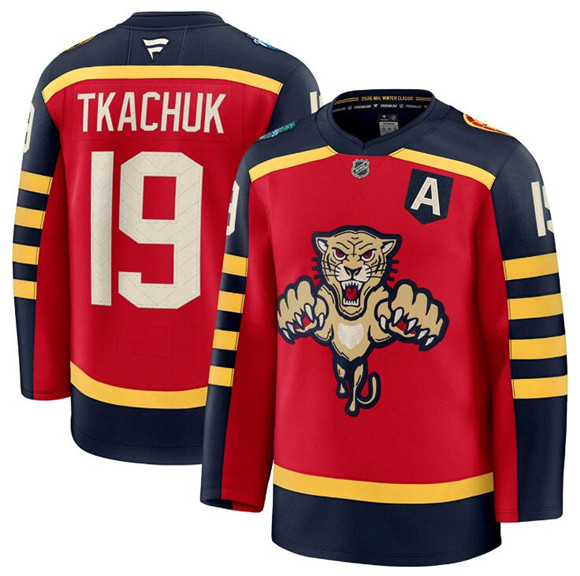 Florida Panthers #19 Matthew Tkachuk Red 2026 Winter Classic Stitched Jersey