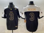 Dallas Cowboys #3 George pickens Black Gold 2025 F.U.S.E. 94 Marshawn Kneeland Memorial Patch Vapor Limited Stitched Jersey