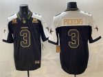 Dallas Cowboys #3 George pickens Black Gold 2025 F.U.S.E. With 5x Super Bowl Champions Established In 1960 Patch Vapor Limited Stitched Jersey