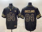 Dallas Cowboys #94 Marshawn Kneeland Black Gold 2025 F.U.S.E. 94 Marshawn Kneeland Memorial Patch Vapor Limited Stitched Jersey
