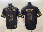 Dallas Cowboys #3 George pickens Black 2025 F.U.S.E. With 5x Super Bowl Champions Established In 1960 Patch Vapor Limited Stitched Jersey