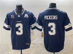 Dallas Cowboys #3 George pickens Navy F.U.S.E. With 5x Super Bowl Champions Established In 1960 Patch Vapor Limited Stitched Jersey