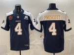 Dallas Cowboys #4 Dak Prescott Navy F.U.S.E. With John Madden Patch Established In 1960 Patch Thanksgiving Vapor Limited Stitched Jersey