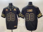 Dallas Cowboys #88 CeeDee Lamb Black Gold 2025 F.U.S.E. With 5x Super Bowl Champions Established In 1960 Patch Vapor Limited Stitched Jersey
