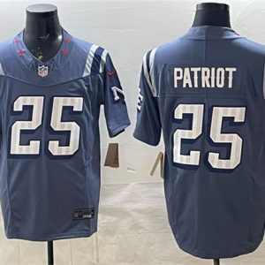 New England Patriots #25 Patriot 2025 F.U.S.E. ¡°Rivalries¡± Vapor Limited Stitched Jersey