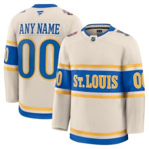 St. Louis Blues Custom Cream 2024-25 Winter Classic Stitched Jersey