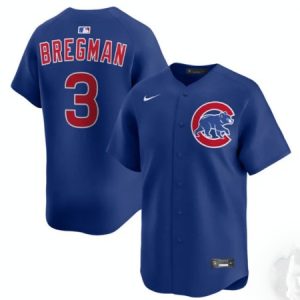 Chicago Cubs #3 Alex Bregman Royal Limited Stitched Jersey