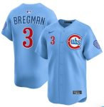 Chicago Cubs #3 Alex Bregman Blue 2nd Alternate Limited Stitched Jersey