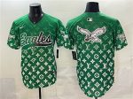 Philadelphia Eagles Team Big Logo Green With Patch Limited Stitched Jerseys