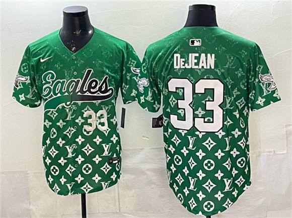 Philadelphia Eagles #33 Cooper DeJean Green With Patch Limited Stitched Jersey