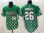Philadelphia Eagles #26 Saquon Barkley Green With Patch Limited Stitched Jersey