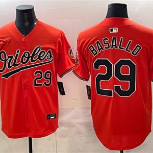 Baltimore Orioles #29 Samuel Basallo Orange 2025 Limited Stitched Jersey