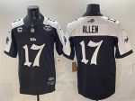 Buffalo Bills #17 Josh Allen Black White 2025 F.U.S.E. 'Gothic Cold Front Edition' With Farewell Patch 4-Star C Patch Vapor Limited Stitched Jersey