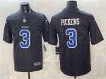 Dallas Cowboys #3 George pickens Black Fashion Vapor Untouchable Limited Stitched Jersey
