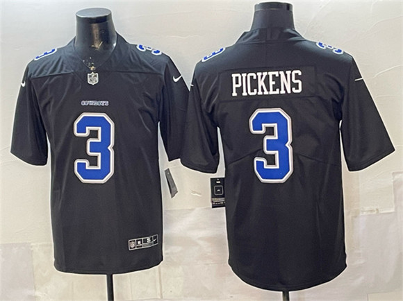 Dallas Cowboys #3 George pickens Black Fashion Vapor Untouchable Limited Stitched Jersey