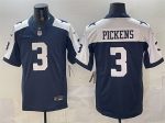 Dallas Cowboys #3 George pickens Navy F.U.S.E. Thanksgiving Vapor Limited Stitched Jersey