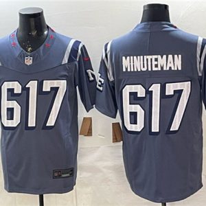 New England Patriots #617 Minuteman 2025 F.U.S.E. ¡°Rivalries¡± Vapor Limited Stitched Jersey