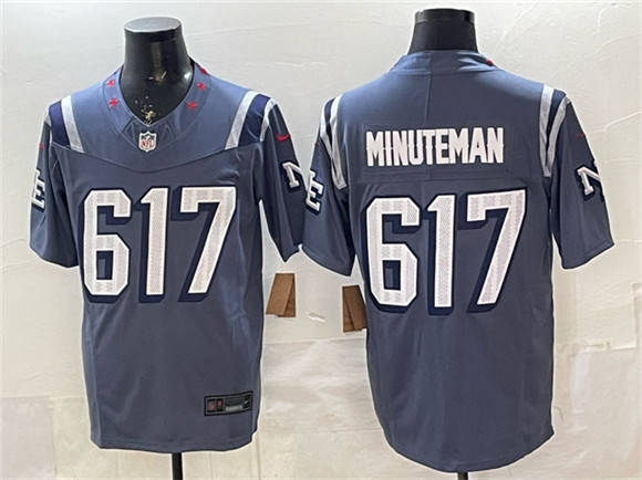 New England Patriots #617 Minuteman 2025 F.U.S.E. ¡°Rivalries¡± Vapor Limited Stitched Jersey