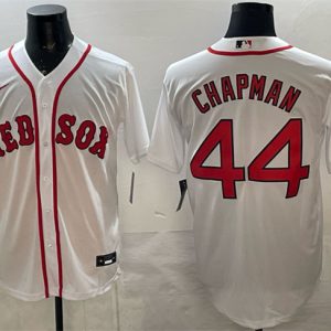 Boston Red Sox #44 Aroldis Chapman White Cool Base Stitched Jersey