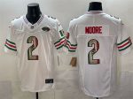 Chicago Bears #2 D.J. Moore White Mexico F.U.S.E. With VMH Patch Stitched Jersey