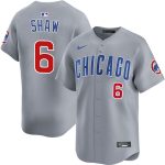 Chicago Cubs #6 Matt Shaw Grey Limited Stitched Jersey