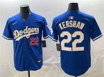Los Angeles Dodgers #22 Clayton Kershaw Royal Limited Stitched Jersey