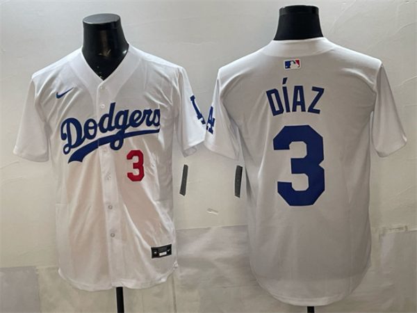 Los Angeles Dodgers #3 Edwin D¨ªaz White 2025 Limited Stitched Jersey