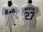 New York Mets #27 Mark Vientos White Cool Base Stitched Jersey
