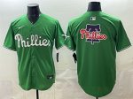Philadelphia Phillies Team Big Logo Green Limited Stitched Jersey