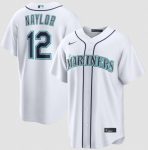 Seattle Mariners #12 Josh Naylor White Cool Base Limited Stitched jersey