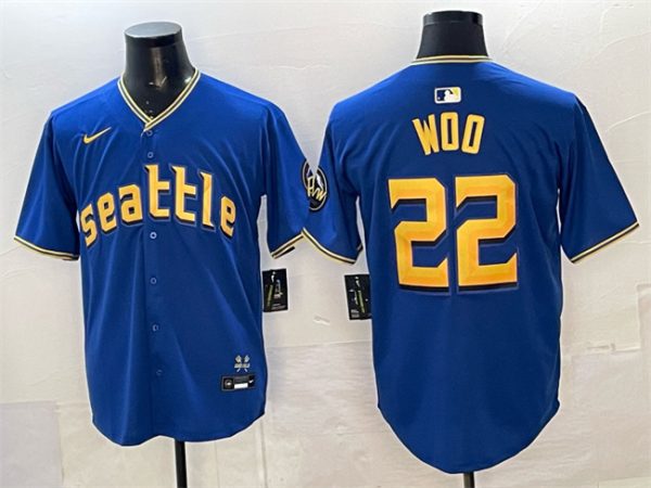 Seattle Mariners #22 Bryan Woo Royal 2025 Limited Stitched jersey