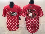 San Francisco 49ers Team Big Logo Red Limited Stitched Jersey
