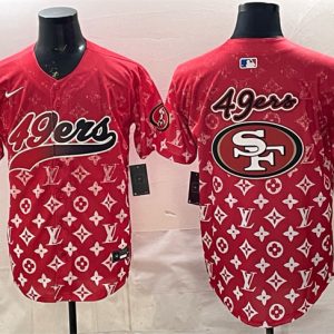 San Francisco 49ers Team Big Logo Red Limited Stitched Jersey