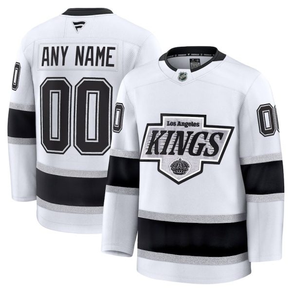 Los Angeles Kings Custom White 2024-25 Away Stitched Jersey