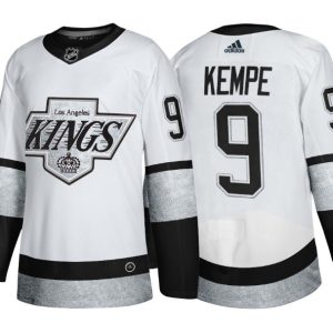 Los Angeles Kings #9 Adrian Kempe White Throwback Stitched Jersey