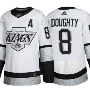Los Angeles Kings #8 Drew Doughty White Throwback Stitched Jersey