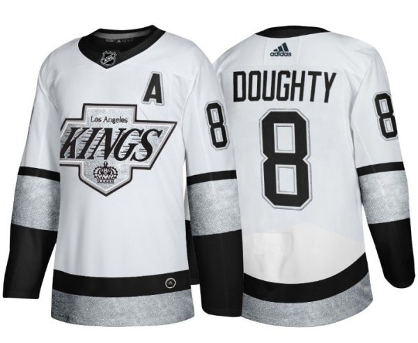 Los Angeles Kings #8 Drew Doughty White Throwback Stitched Jersey