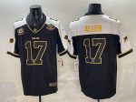 Buffalo Bills #17 Josh Allen Black Gold 2025 F.U.S.E. With Farewell Patch 4-Star C Patch Vapor Limited Stitched Jersey