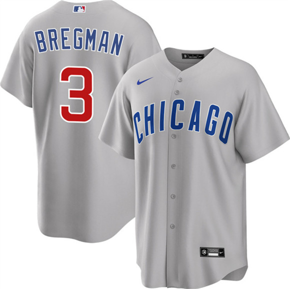 Chicago Cubs #3 Alex Bregman Gray 2026 Cool Base Limited Stitched Jersey