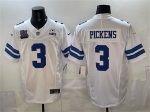 Dallas Cowboys #3 George pickens White F.U.S.E. With 5x Super Bowl Champions Established In 1960 Patch Vapor Limited Stitched Jersey