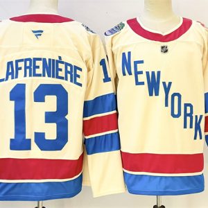 New York Rangers #13 Alexis Lafreniere Beige 2025-26 Winter Classic Stitched Jersey