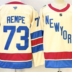 New York Rangers #73 Matt Rempe Beige 2025-26 Winter Classic With A Patch Stitched Jersey