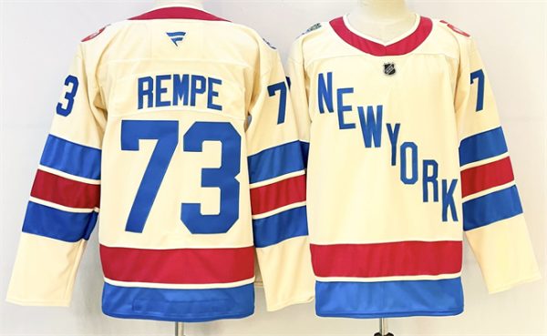 New York Rangers #73 Matt Rempe Beige 2025-26 Winter Classic With A Patch Stitched Jersey