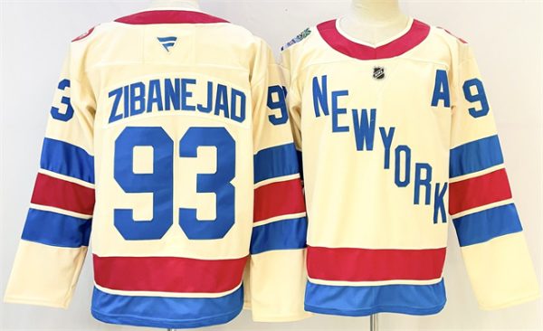 New York Rangers #93 Mika Zibanejad Beige 2025-26 Winter Classic With A Patch Stitched Jersey