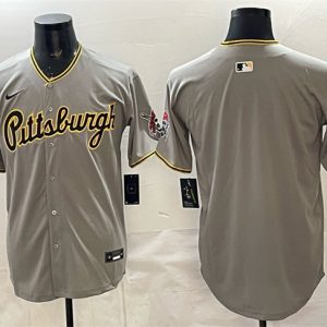 Pittsburgh Pirates Blank Gray Limited Stitched Jersey